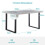 AINPECCA White Marbel Effect Top Wood Dining Table Kitchen 3