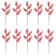 10 x noël mousse fruits fleur branche Simulation baies plante