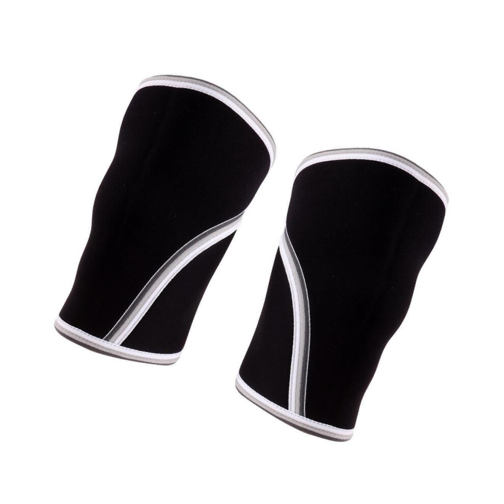 Black Weight Lifting Knee Compression Sleeves For Athletes Neoprene Knee Sleeve Size Xs