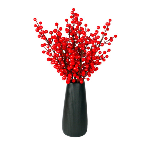 10xChristmas Foam Fruit Flower Branch Simulation Berries Plant 1