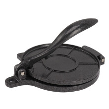 Aluminum Alloy Tortilla Press Tool, Manual Tortilla Maker, Tortilla and Roti Maker Press Tool for Making Pizza Patties (20cm Black) 20 cm Black
