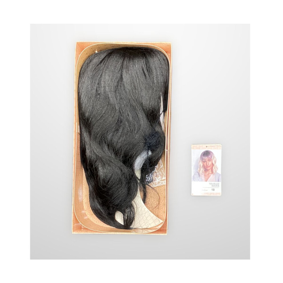 Feme Unisex Black Wig - Tousled Waves 1B