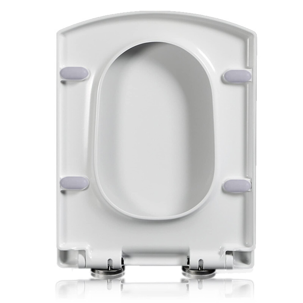 Wc Seat With Automatic Lowering, Square Shape, With Quickrelease Mechanism, Adjustable Hinge, Easy To Clean, Rectangular 03B 9119770038760