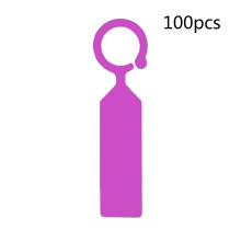 Plastic Hanging Label Ring 100 Pcs Plant Tags Garden-Purple