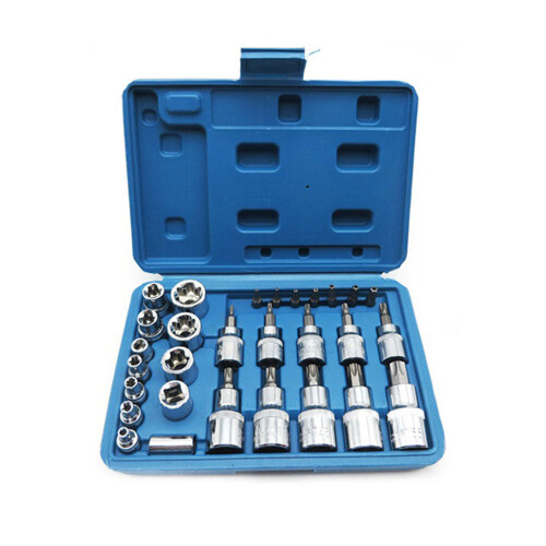 Male Tamper Proof Star Bit & Female E Socket Set Torx Driver