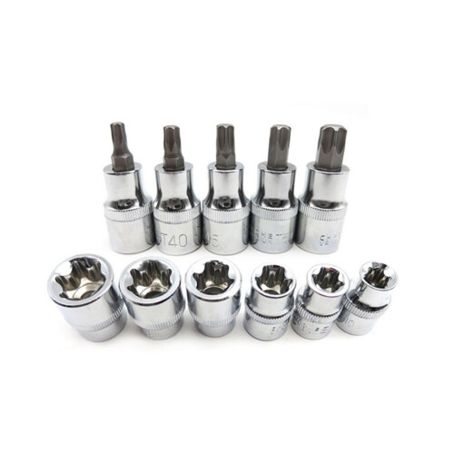 Male Tamper Proof Star Bit & Female E Socket Set Torx Driver 2
