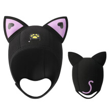 Cat Ears Wetsuit Hat for Swimmers Snorkeling Water Activities 3mm Snorkeling Swim Cap for Snorkelling and Swimmers Ref: 9142
