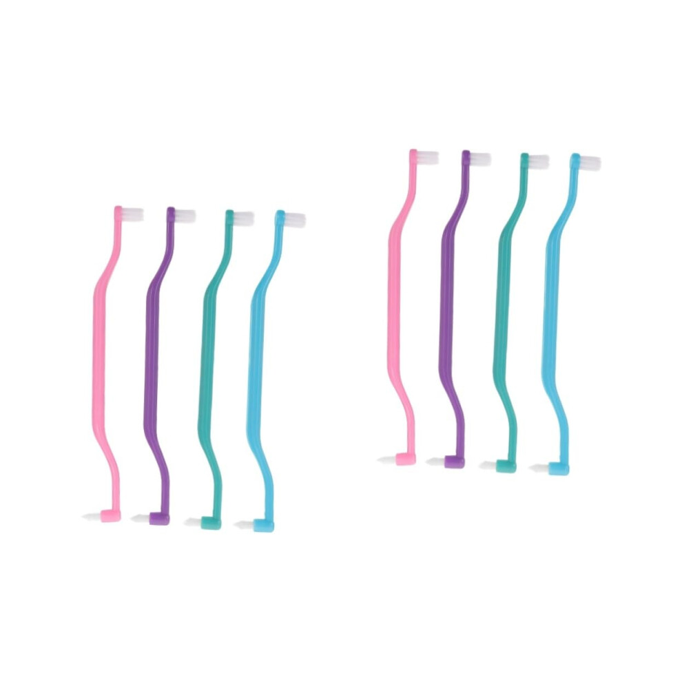 2pack Doubleheaded Toothbrush, Interdental Brush Heads, Soft Bristles, 4 Pieces * 2