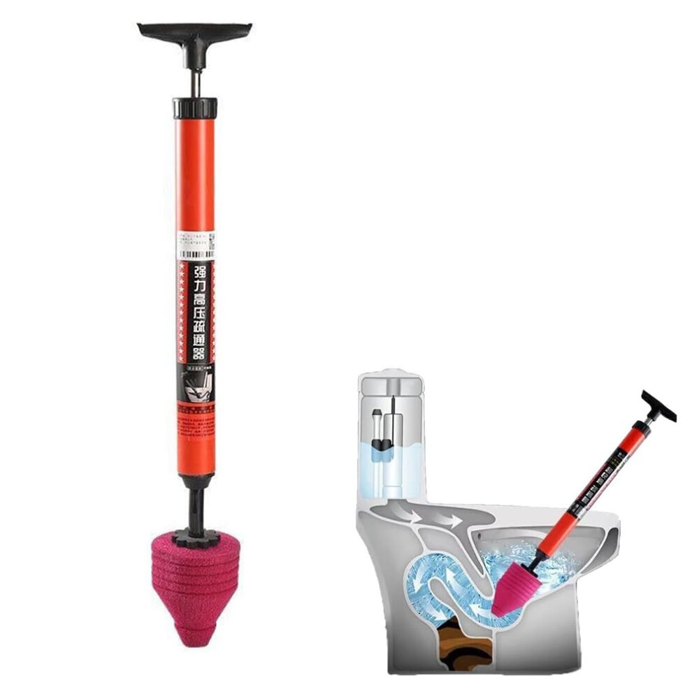 High Pressure Toilet Unblock One Shot Toilet Pipe Plunger Silicone Quick Unlock Household Toilet Sewer Digging Plunger 9001264159948