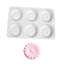 6-Cavity Flower Shape Silicone Mold Chocolate Mold Mousse Cake