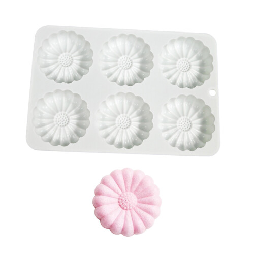 6-Cavity Flower Shape Silicone Mold Chocolate Mold Mousse Cake