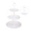 Multi Tiered Fruit and Dessert Display Rack-white white pole 1