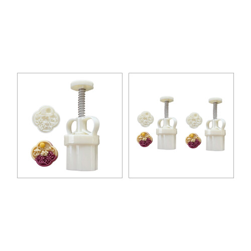 Presse à gâteau de lune, outils de cuisson-2 moules 2 pièces 1