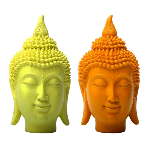 Belle statue de décorations de tête faisant un ornement-Vert 1
