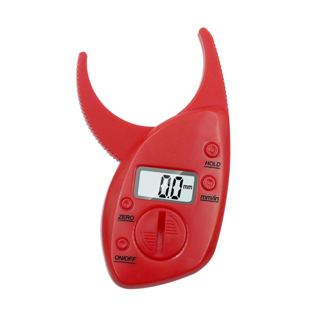 Red Body Fat Caliper With Lcd Display Fitness Fat Analyzer Accurate Skinfold Measuring Tool For Men And Women Clip