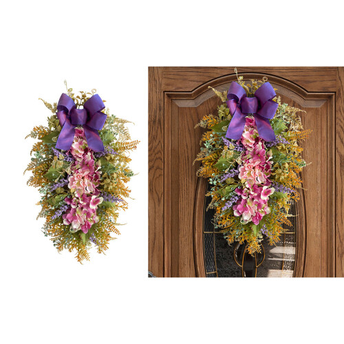 Artificial Wall Hanging Props Handmade Simulation Flower Wreath 1