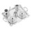 3 Sets Mini Tee Geschirr Mit Zarter Deko Und 1