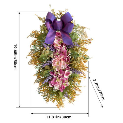 Artificial Wall Hanging Props Handmade Simulation Flower Wreath 2