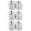 3 Sets Mini Tee Geschirr Mit Zarter Deko Und 9