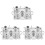 3 Sets Mini Tee Geschirr Mit Zarter Deko Und 3