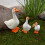 Figurine d'oies blanches, 3 pièces, animaux de ferme, Statue 5