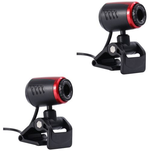 2 USB Mikrofon Praktische Webcam Flexible Schwarz 2