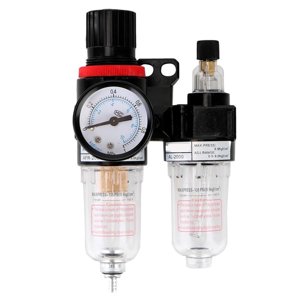 Air Compressor Air Treatment Unit Afr 2000+Al 2000 G1/4 Regulator Afc 2000 Oil/Water Separator Meter Copper Filter 9339159699034