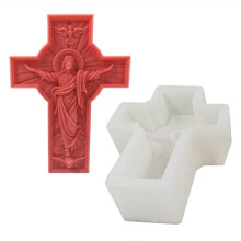 Religious Cross Candle Mold for Making Candle Desk Ornemant