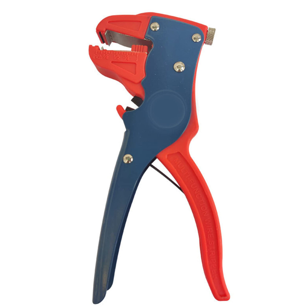 Automatic Wire Stripper And Cutter For Electronic Automotive Repair Strip Length 220 Mm Anticorrosion Anti Rust Blue Iron Red Handle 9119770040053