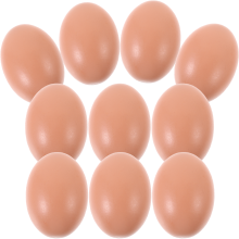 10Stück Fake Hühnereier Holzspielzeug Dekorative Simulations Eier