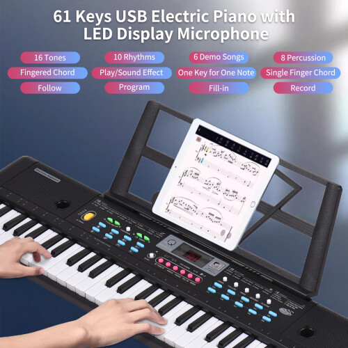 61 Tasten USB-Elektronische Orgel, E-Piano für 2