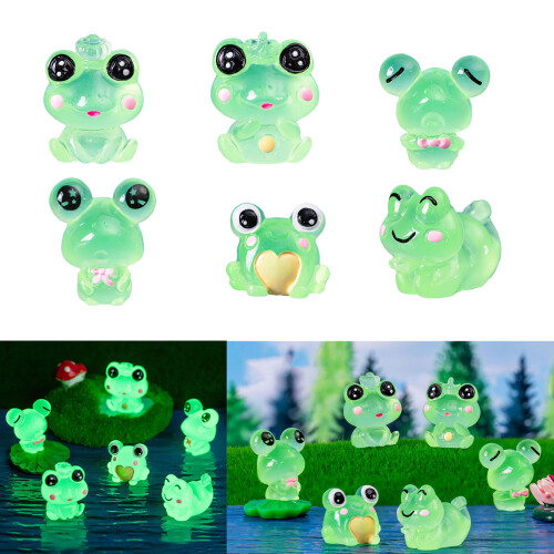 Figurines d'animaux luminescentes, Mini grenouilles, Micro-1 1