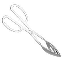 Pince à nourriture robuste, pince à salade à pain-Argent