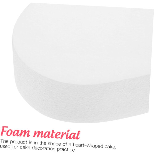 3pcs Cake Model Heart Shaped Foam Polystyrene For Cake Decorating DIY Modelling Baking Practice 2