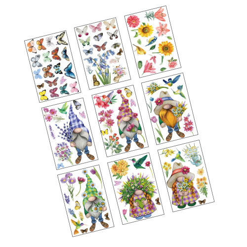 9 Styles Double Side Window Decals Cute Decorations for Spring