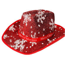 Pailletten Kerst Cowboy Cap Rekwisieten Goochelaar-sneeuwvlok