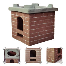 6Stk Keramik Mini Kamin Simulation Mini Bunt