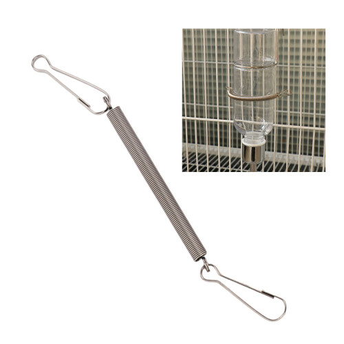 Spring with 2 Clips Hold Rabbit Water Dispenser Drinking Bottle 1