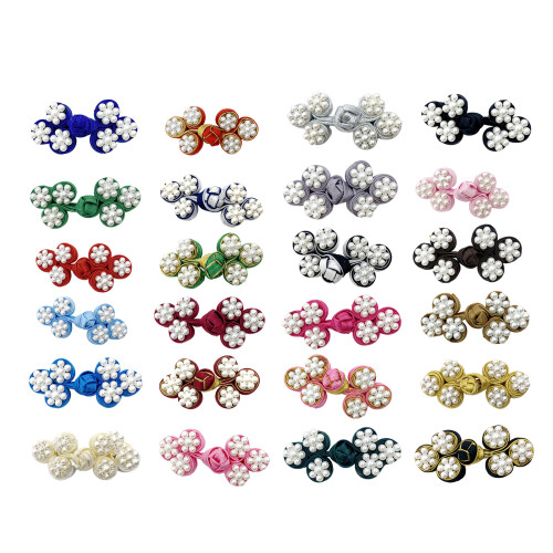Chinese Knots Frog Button Beaded Closures Sewings-green grass 1