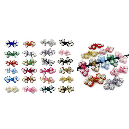 Chinese Knots Frog Button Beaded Closures Sewings-green grass 2