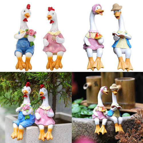 Small DUCKs Decorative Figures, Garden Decorations Ducks-1 2