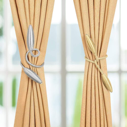 Διακοσμητικά Twist TieBacks για Κουζίνα, Εγκατάσταση χωρίς Τρύπημα με Μεταλλική Λωρίδα 1
