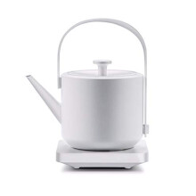 Electric Kettle Stainless Steel Retro Teapot 600Ml Capacity 1200W White For Home And Commercial Use
