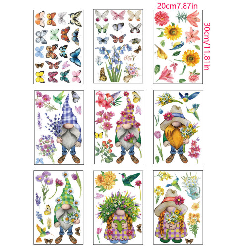 Delicate Party Window Decors 9 Sheets of Various Double Side 2