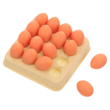 1 Set Mini Eier Simulation Mit -Eiern Und Tablett