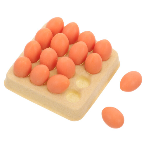 1 Set Mini Eier Simulation Mit -Eiern Und Tablett