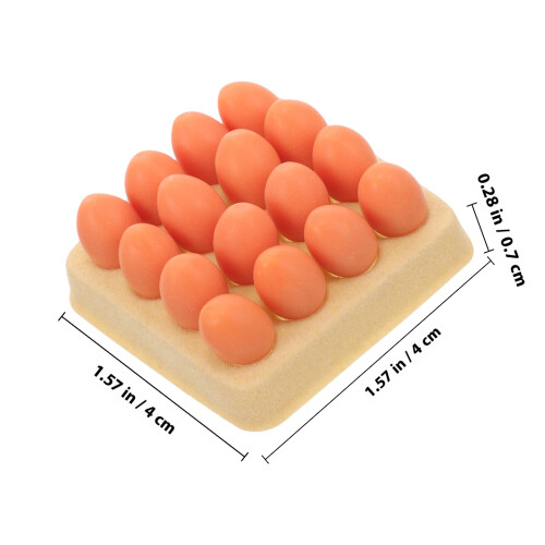 1 Set Mini Eier Simulation Mit -Eiern Und Tablett 1