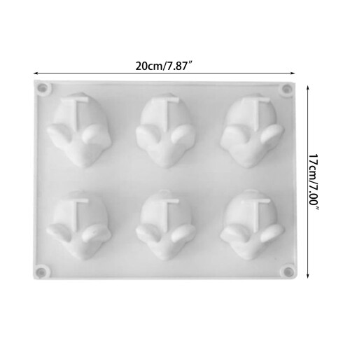 6-Cavity Mouse Shaped Mold Halloween Mousse Cake Mould DIY 2