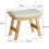 Bamboo Footstool, Rectangular Modern Upholstered Stool, MultiUse as Small Side Table 2