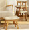 Bamboo Footstool, Rectangular Modern Upholstered Stool, MultiUse as Small Side Table 3